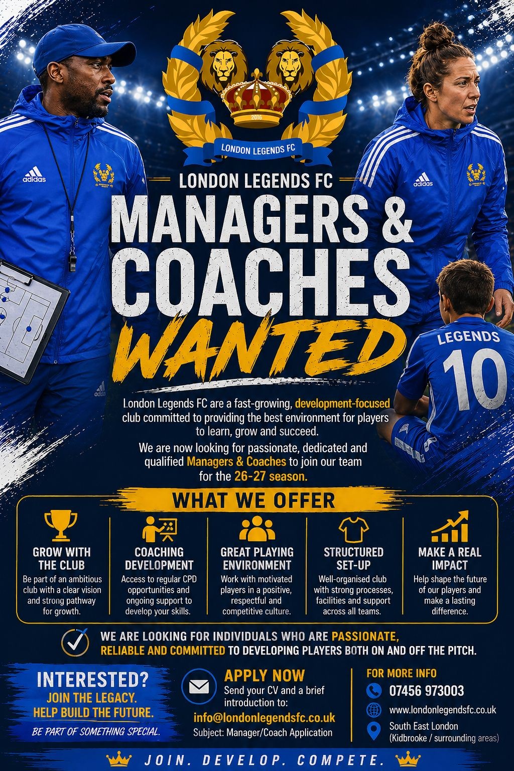 Managers and Coach Wanted!